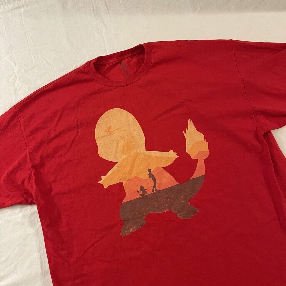 Pokémon Charmander T Shirt Size XXL Teefury Red